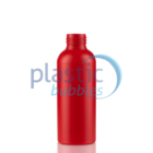 Plastic Bubbles 100ml Boston Round Red